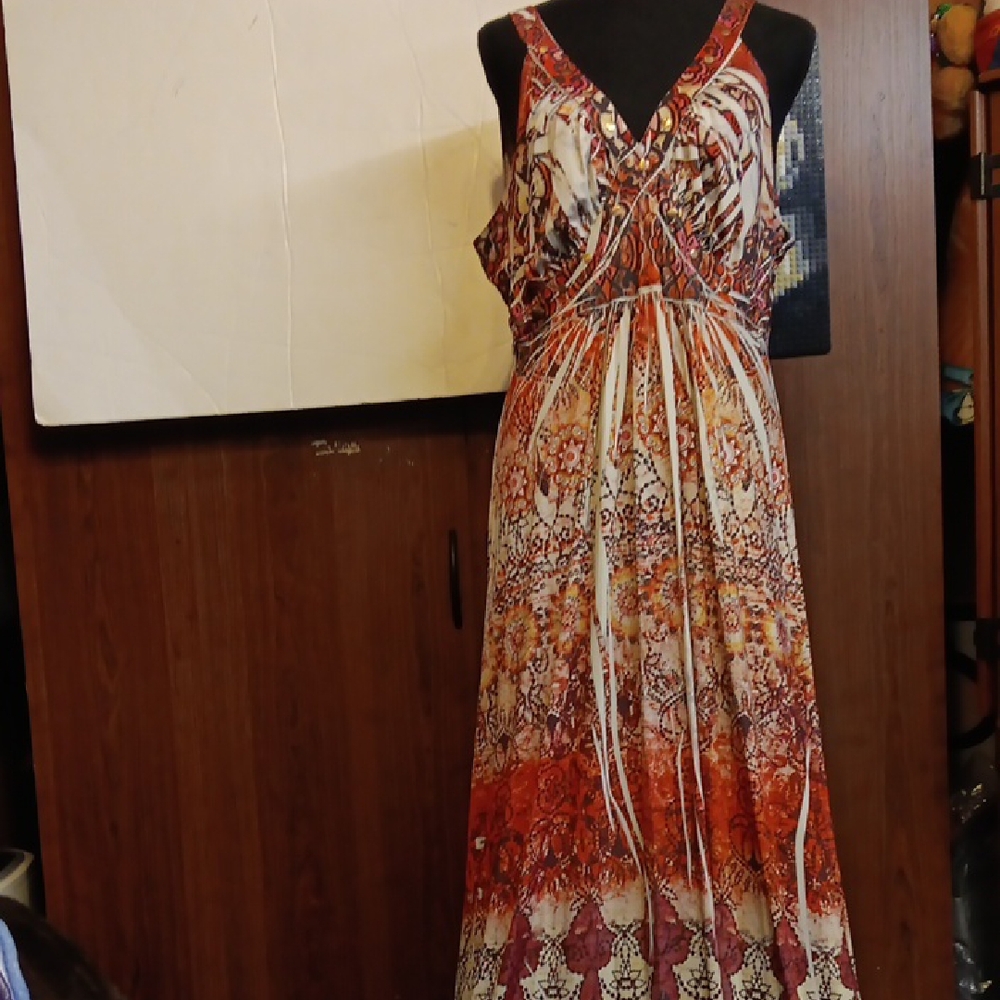 Elegant Multicolor Maxi Dress